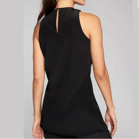 NWOT Athleta Silk Side Slit CYA Tank in Black - Picture 3 of 6